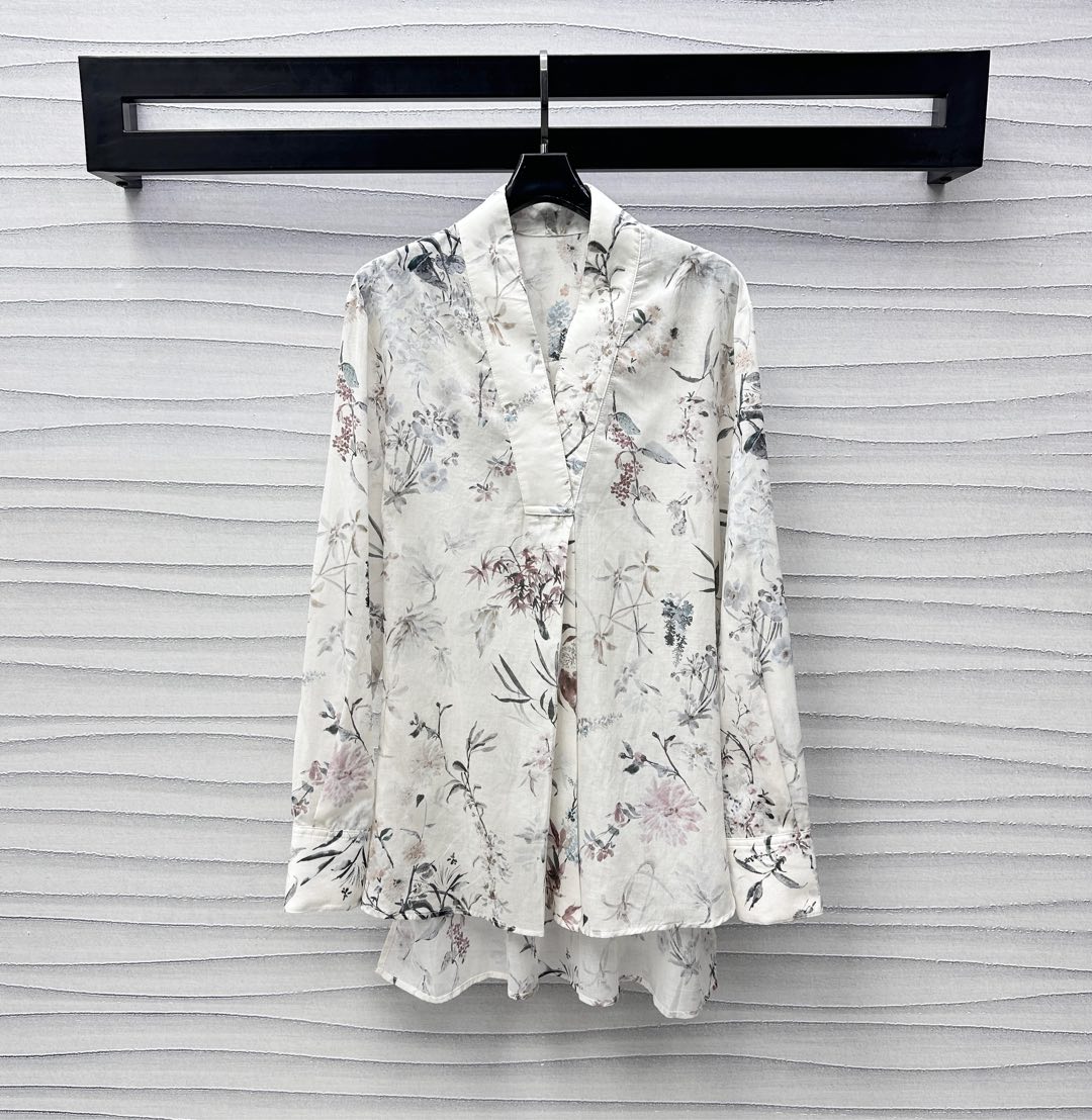 2025 New Arrivals Printed Long Shirt