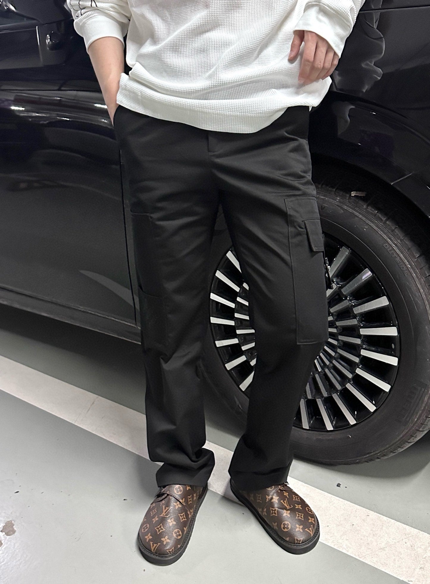 124SS embroidery cargo pants
