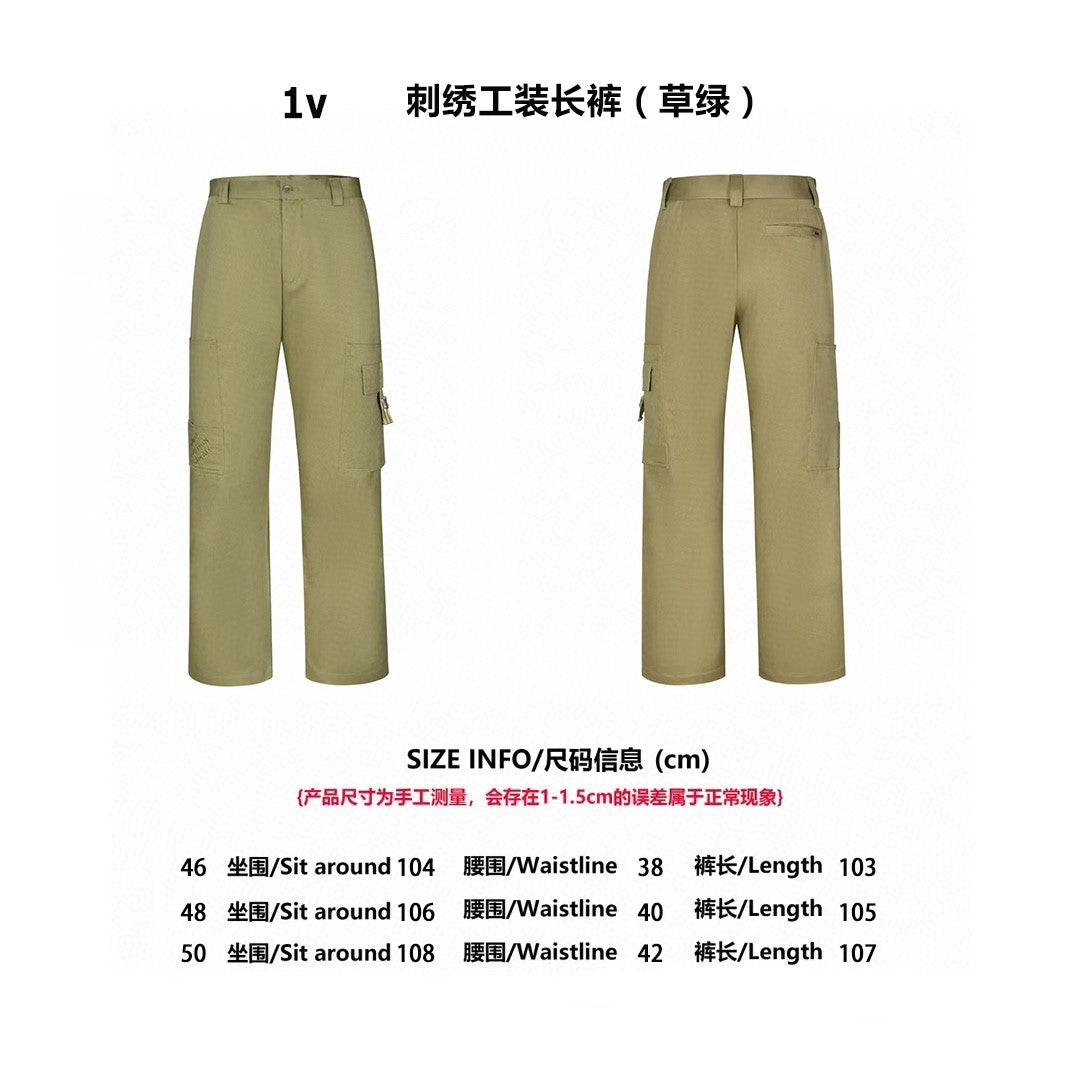 24SS embroidery cargo pants