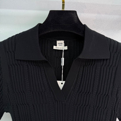 25ss Lapel Knit Lapel Short Sleeve