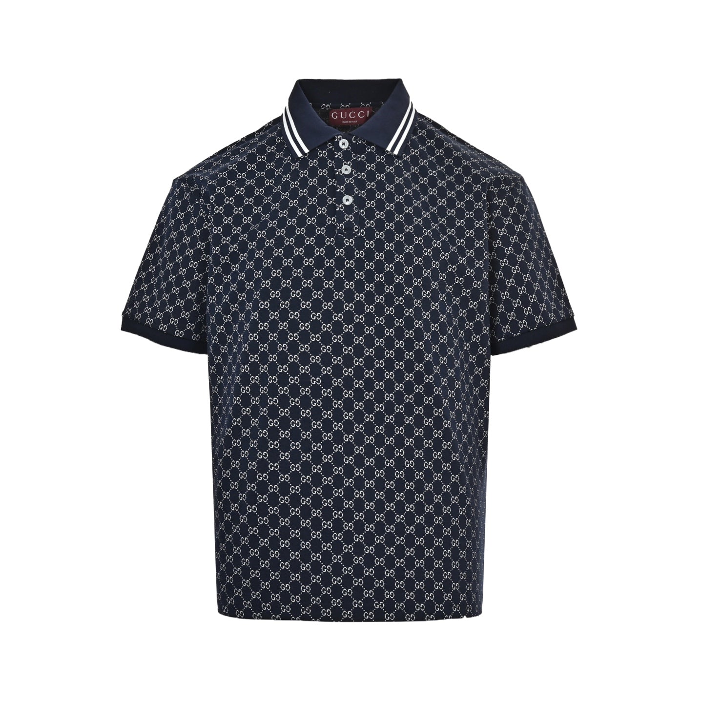 25ss full printed jacquard Polo short sleeved shirt