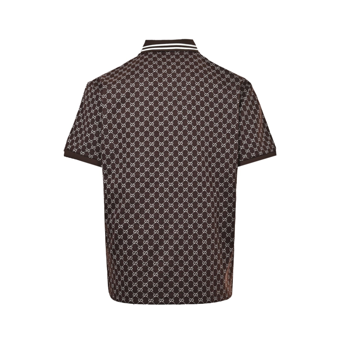 25ss full printed jacquard Polo short sleeved shirt