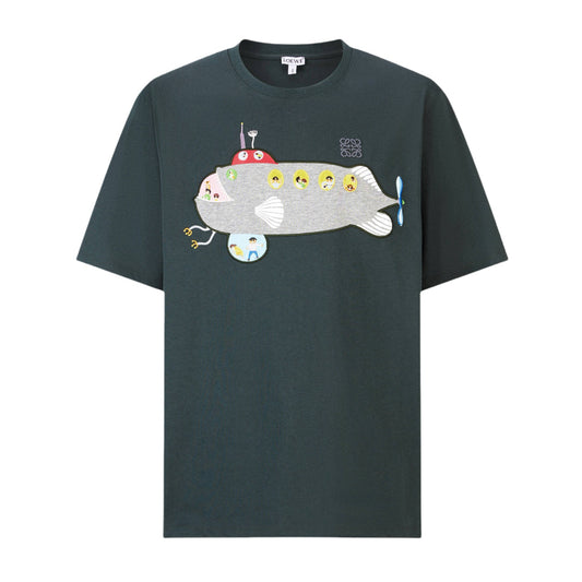 25ss submarine print embroidered short sleeves