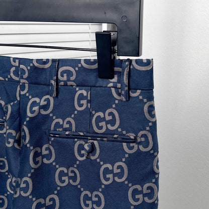 cotton jacquard trousers