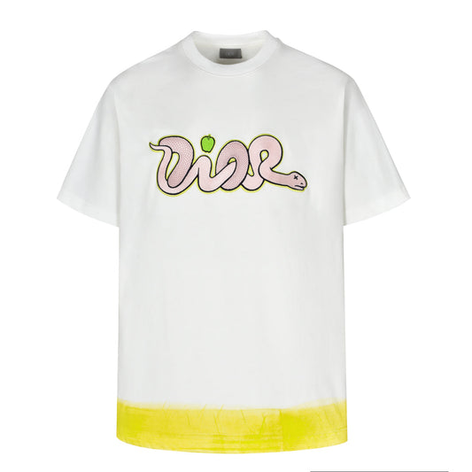 25SS Co-branded Year of the Snake graffiti embroidered short sleeves