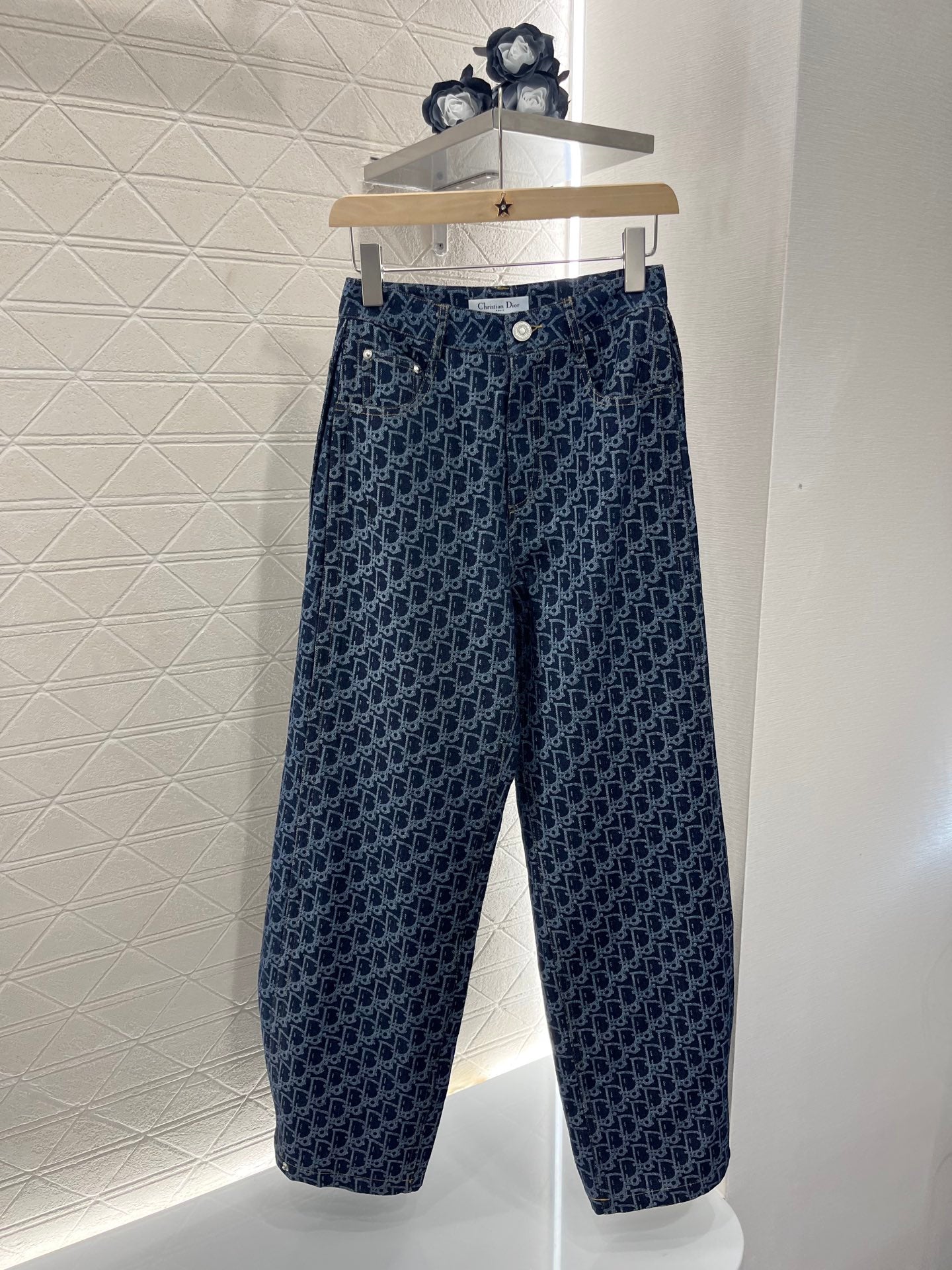 25SS Jacquard straight leg pants
