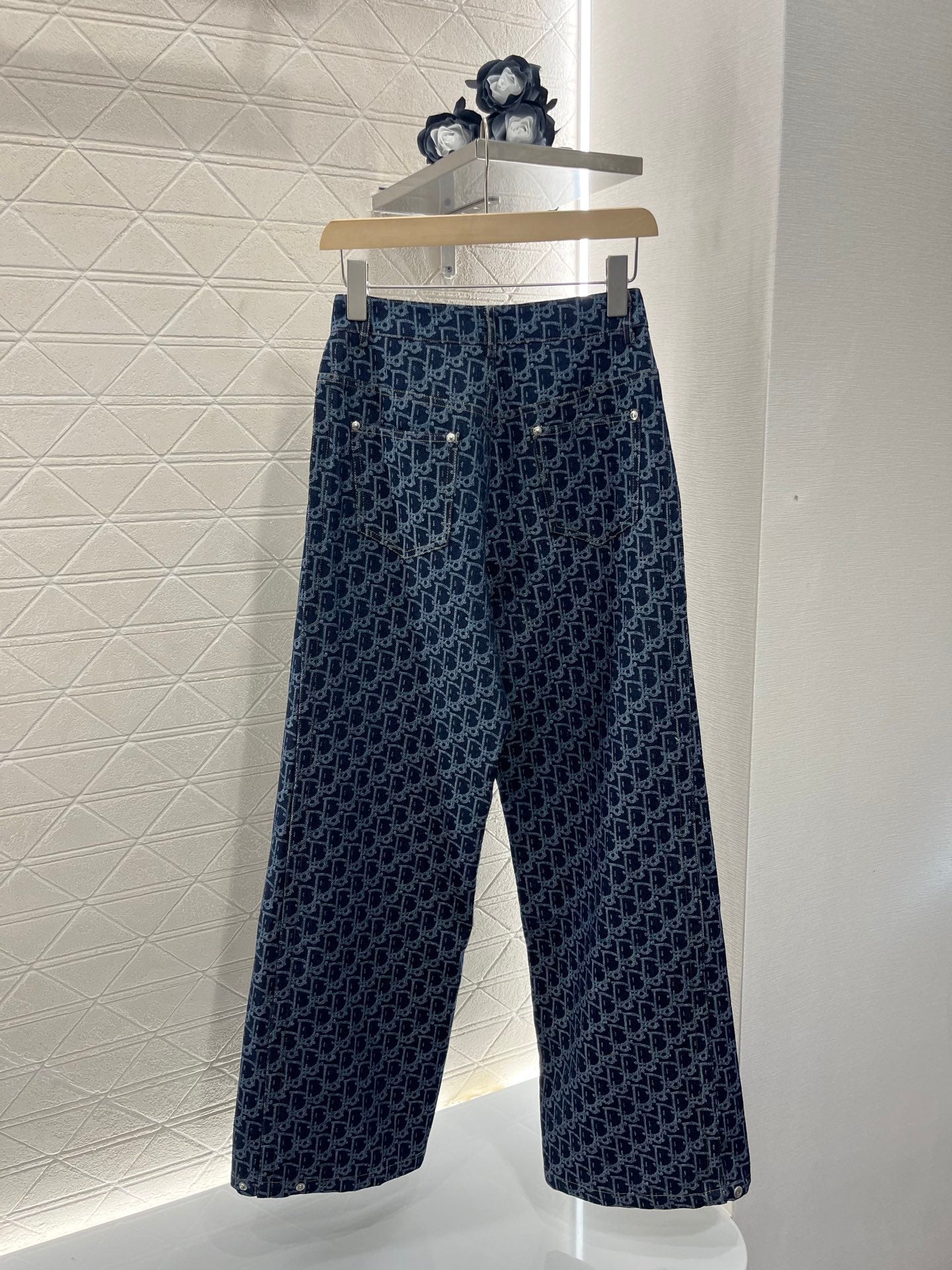 25SS Jacquard straight leg pants