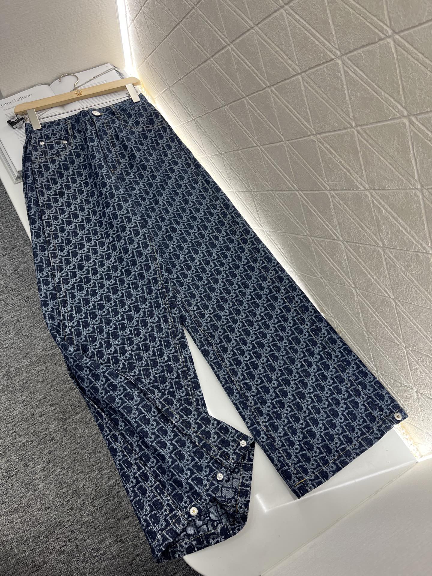 25SS Jacquard straight leg pants