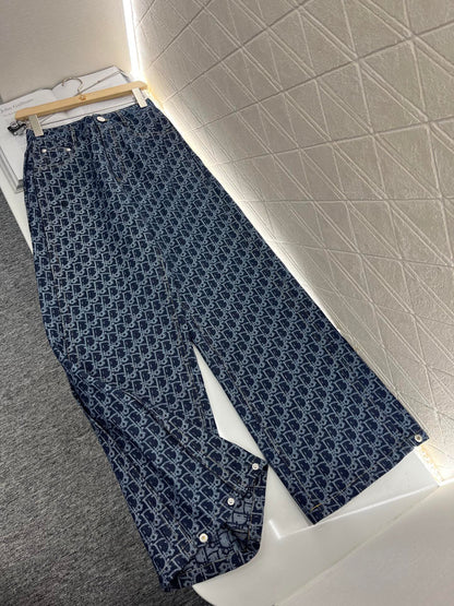 25SS Jacquard straight leg pants
