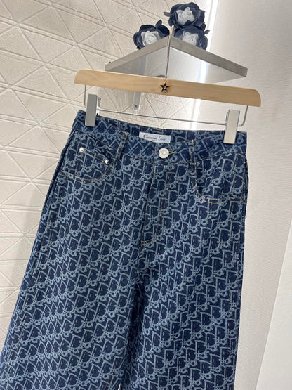 25SS Jacquard straight leg pants