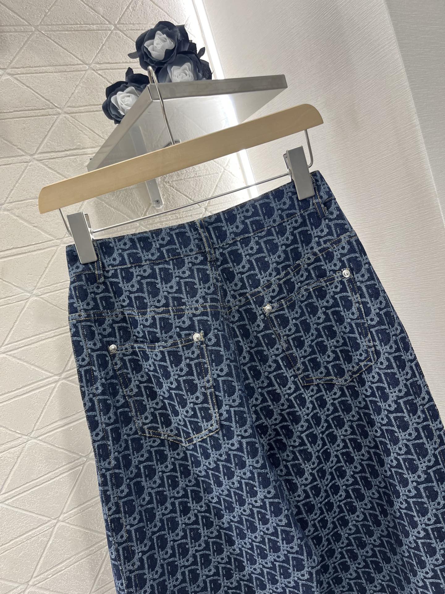 25SS Jacquard straight leg pants