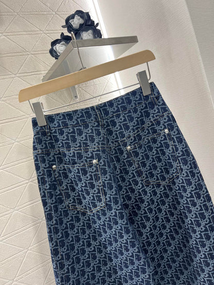 25SS Jacquard straight leg pants