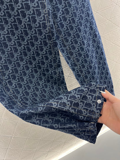 25SS Jacquard straight leg pants