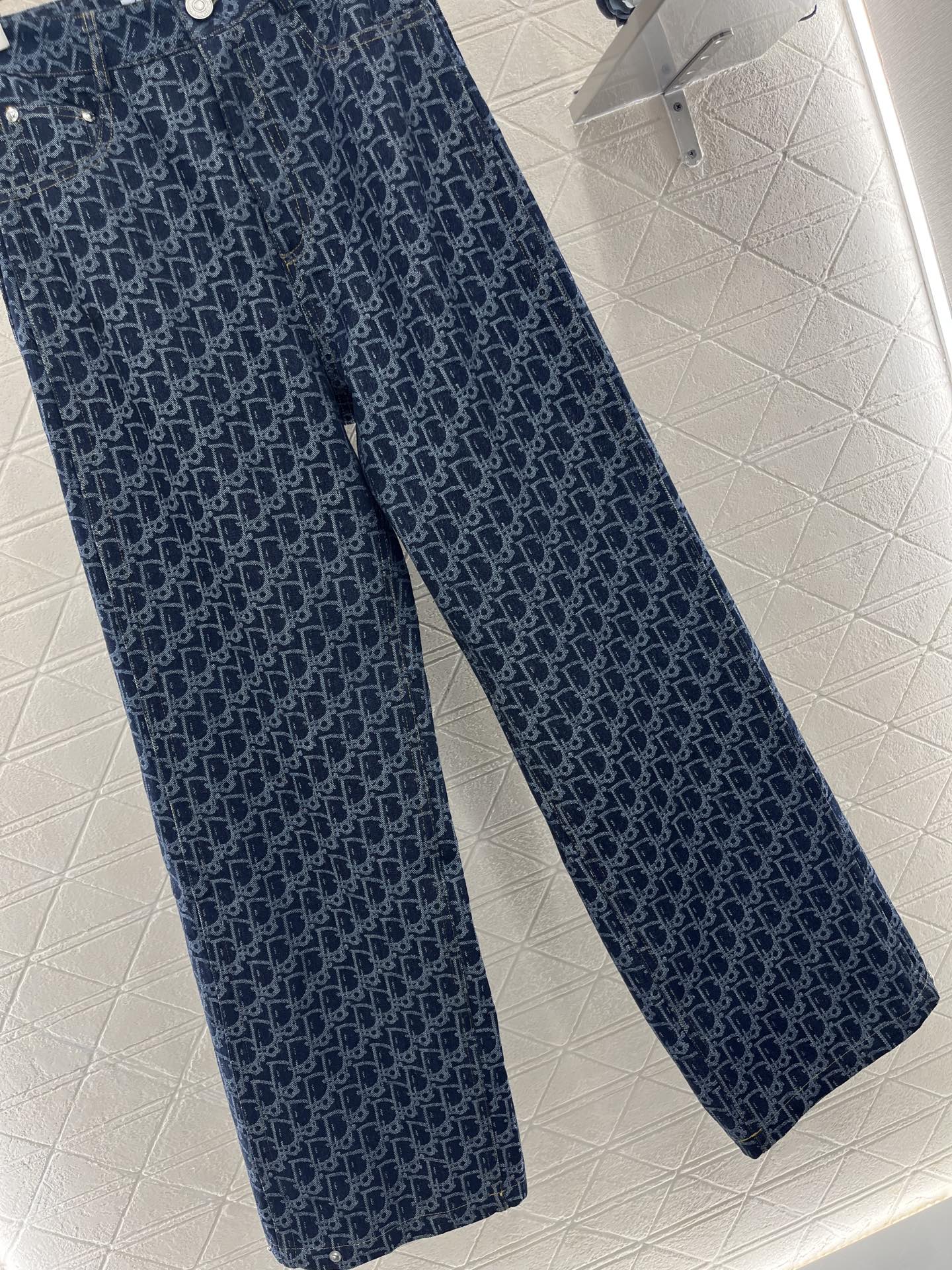 25SS Jacquard straight leg pants
