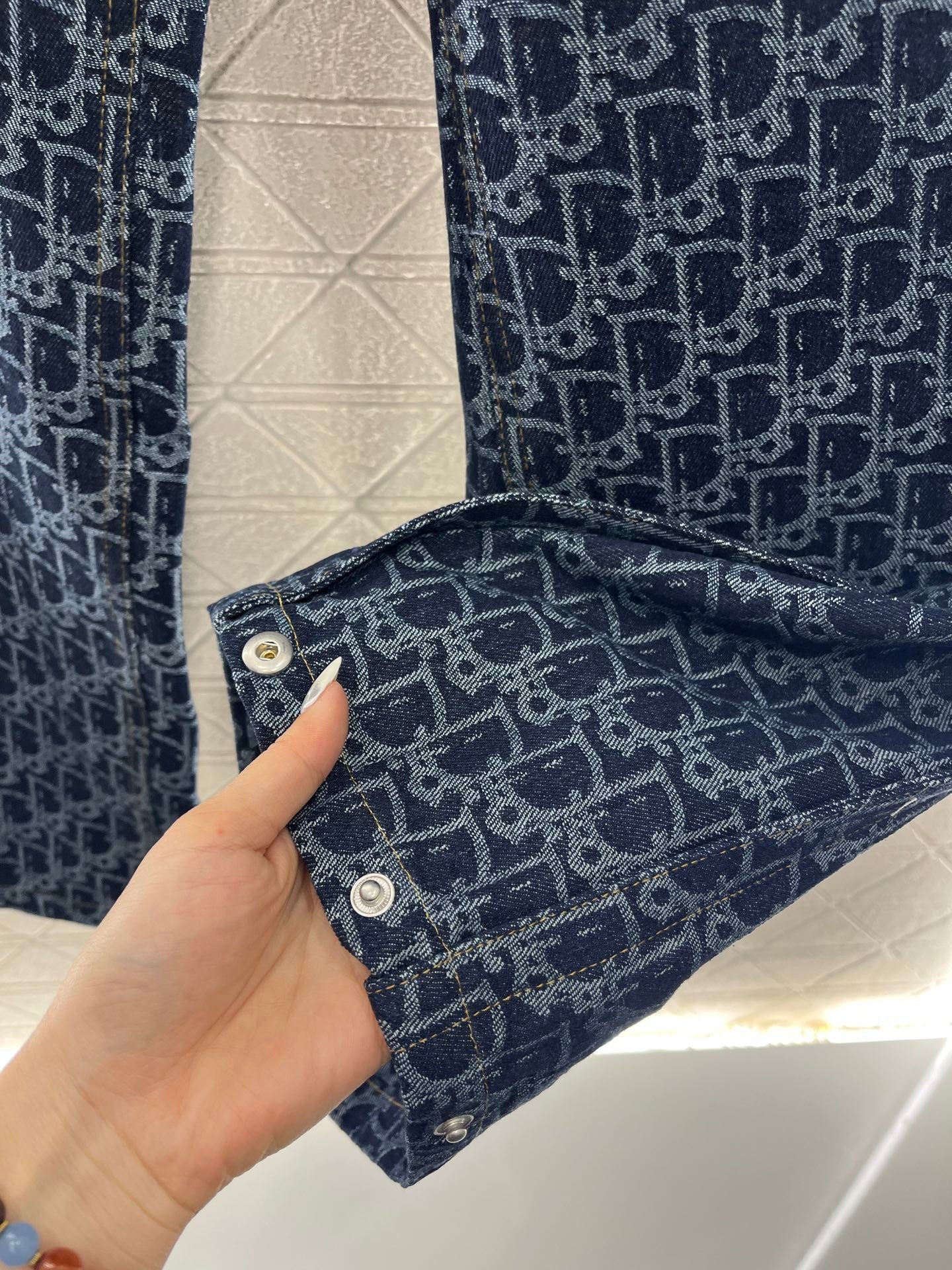 25SS Jacquard straight leg pants