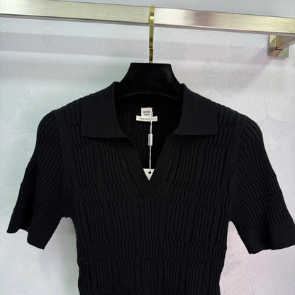 25ss Lapel Knit Lapel Short Sleeve