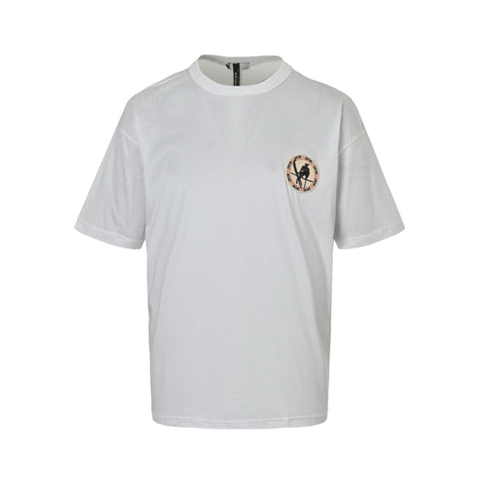 25ss Embroidered short sleeves with sticker logo