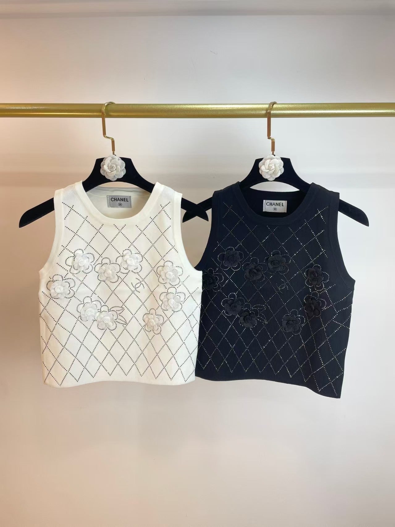 2025ss rhombus floral vest