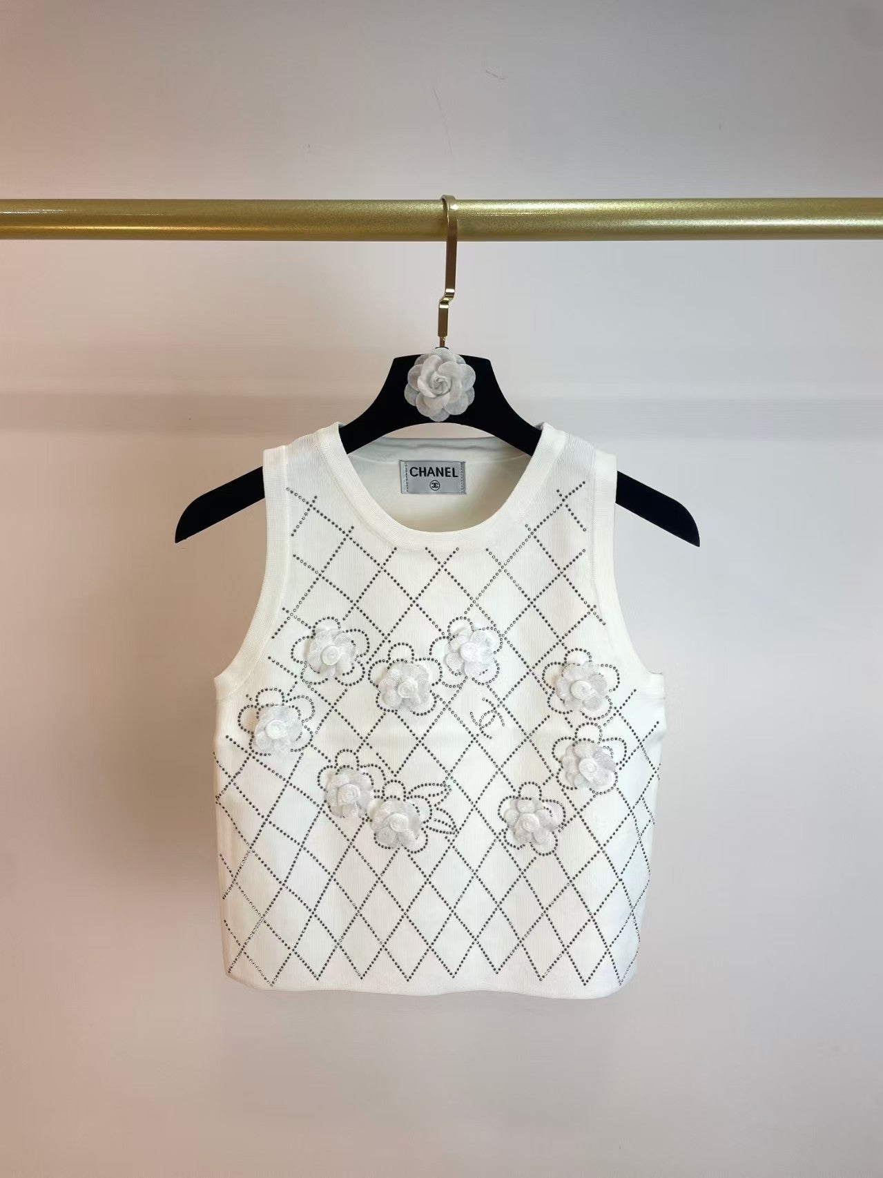 2025ss rhombus floral vest
