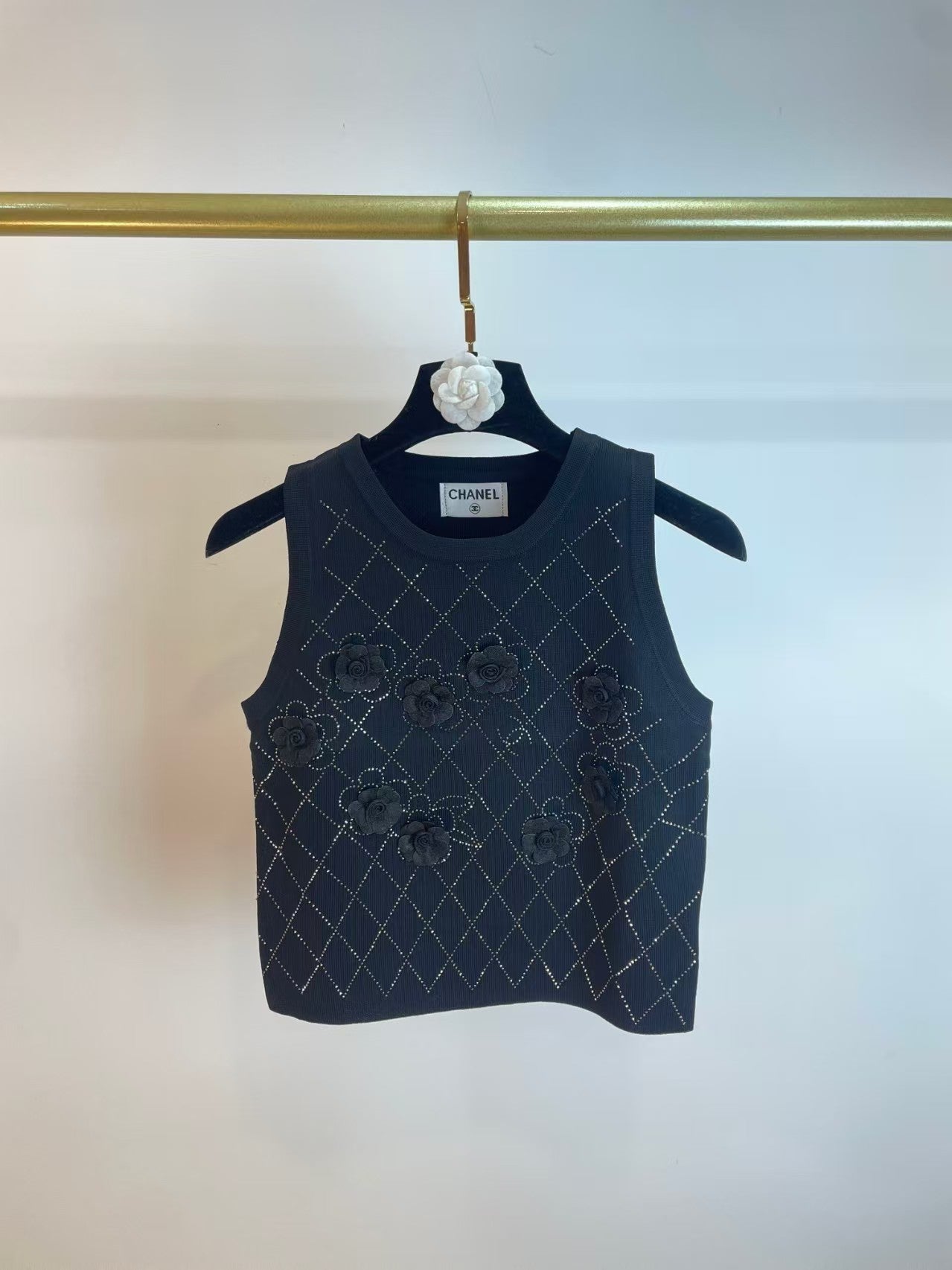 2025ss rhombus floral vest