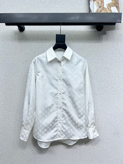 25 new classic jacquard shirt + skirt suit
