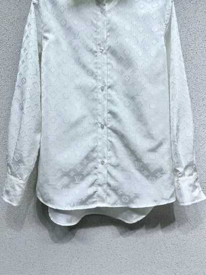 25 new classic jacquard shirt + skirt suit