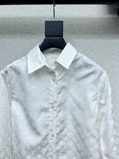 25 new classic jacquard shirt + skirt suit