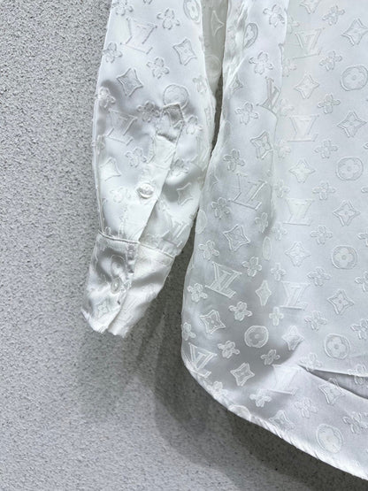 25 new classic jacquard shirt + skirt suit