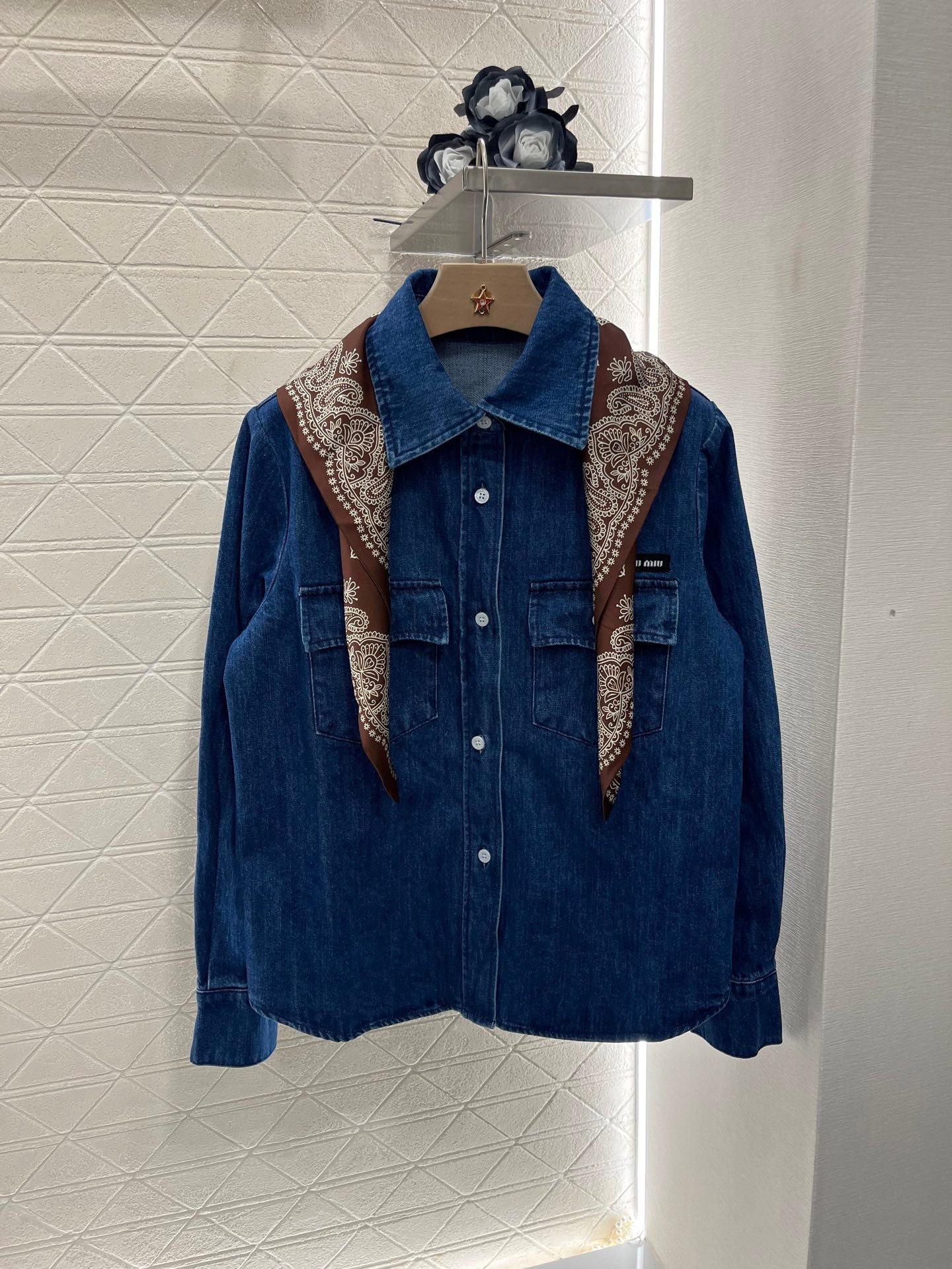 25ss Scarf, denim shirt, jacket