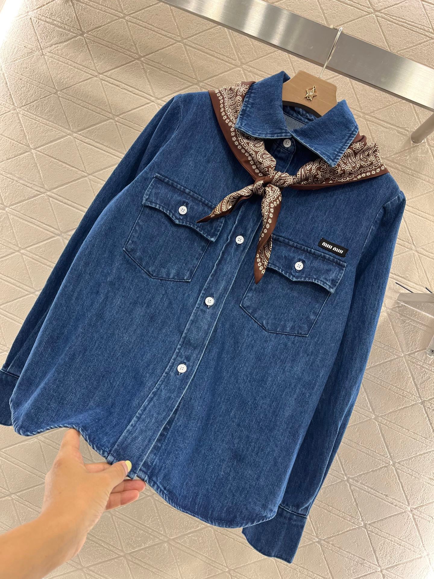 25ss Scarf, denim shirt, jacket