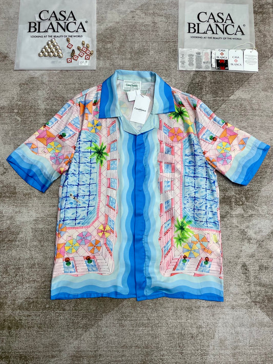 25 new silk short-sleeved shirt