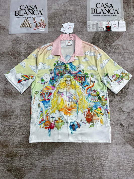 25 new silk short-sleeved shirt