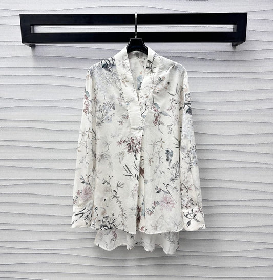2025 New Arrivals Printed Long Shirt