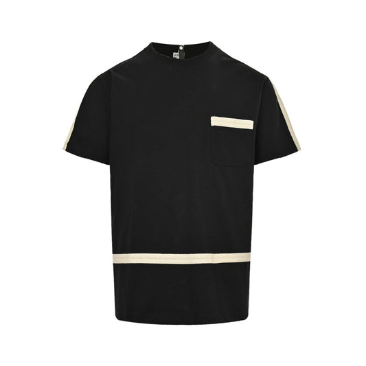 25SS Color block braided web short sleeves