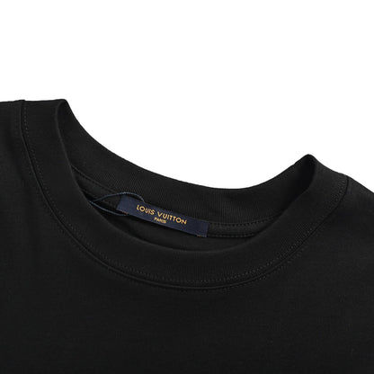 25ss Line fake pocket embroidered short sleeved shirt