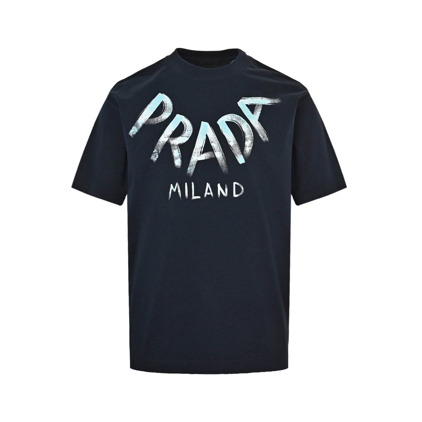 25ss collar with large letter logo printed short sleeved shirt