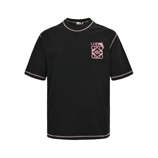 25SS Stitch-rendered lettering logo short sleeves