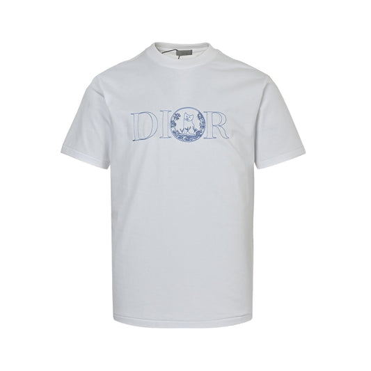 25ss Cat Embroidered Short Sleeve