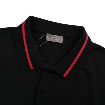 25ss Back collar letter jacquard Polo short sleeved shirt