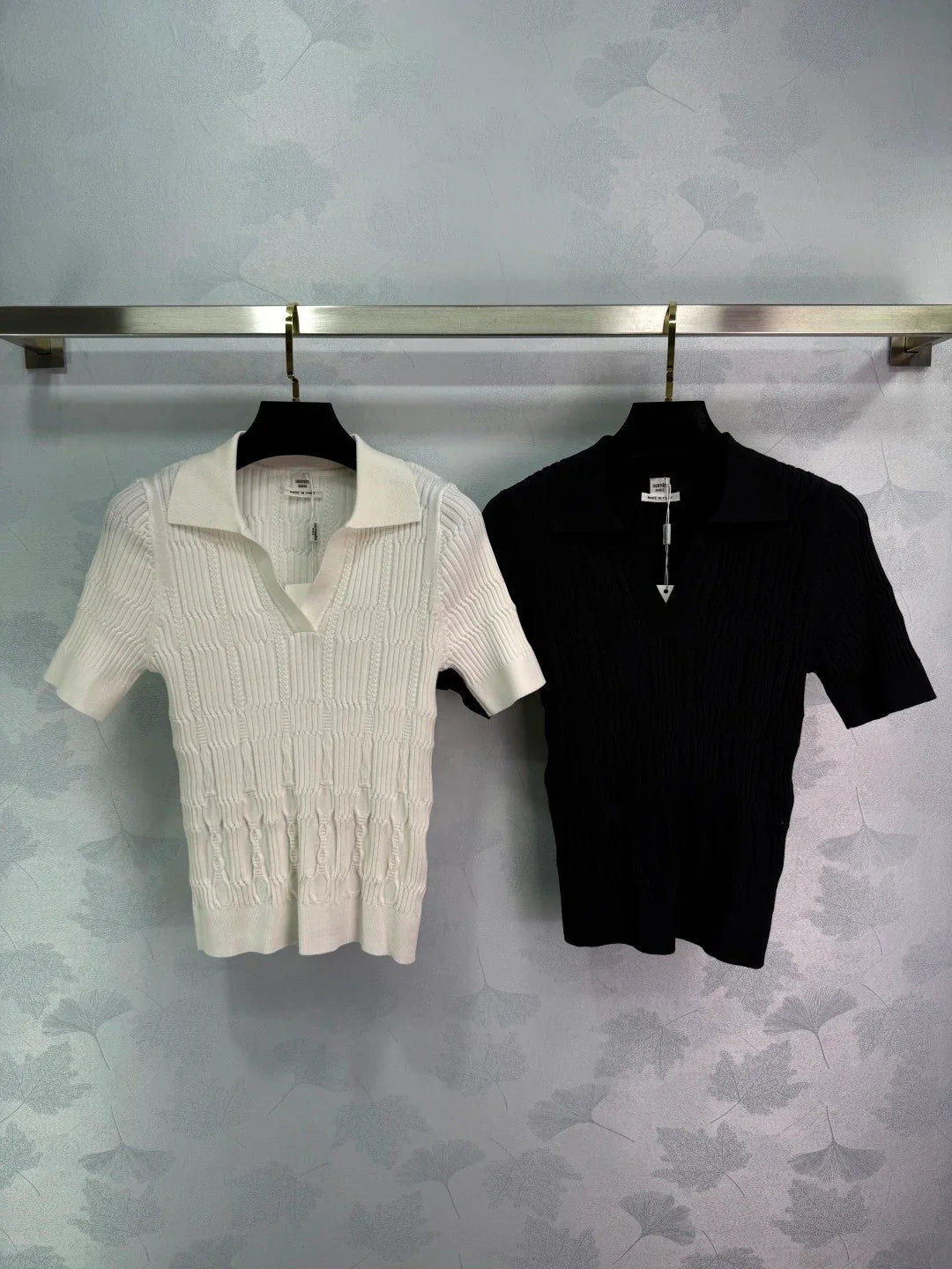 25ss Lapel Knit Lapel Short Sleeve