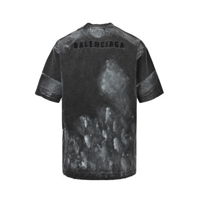 25SS Embroidered short sleeves before and after inkjet painting