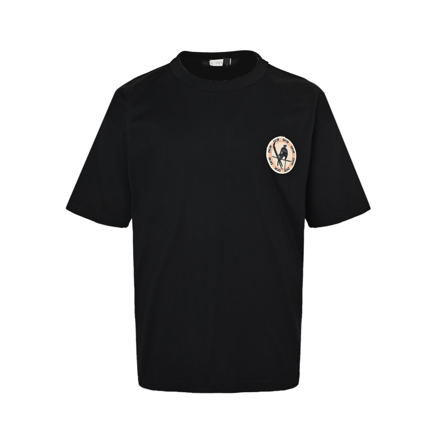 25ss Embroidered short sleeves with sticker logo
