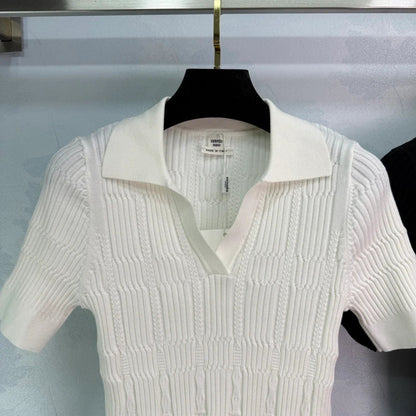 25ss Lapel Knit Lapel Short Sleeve