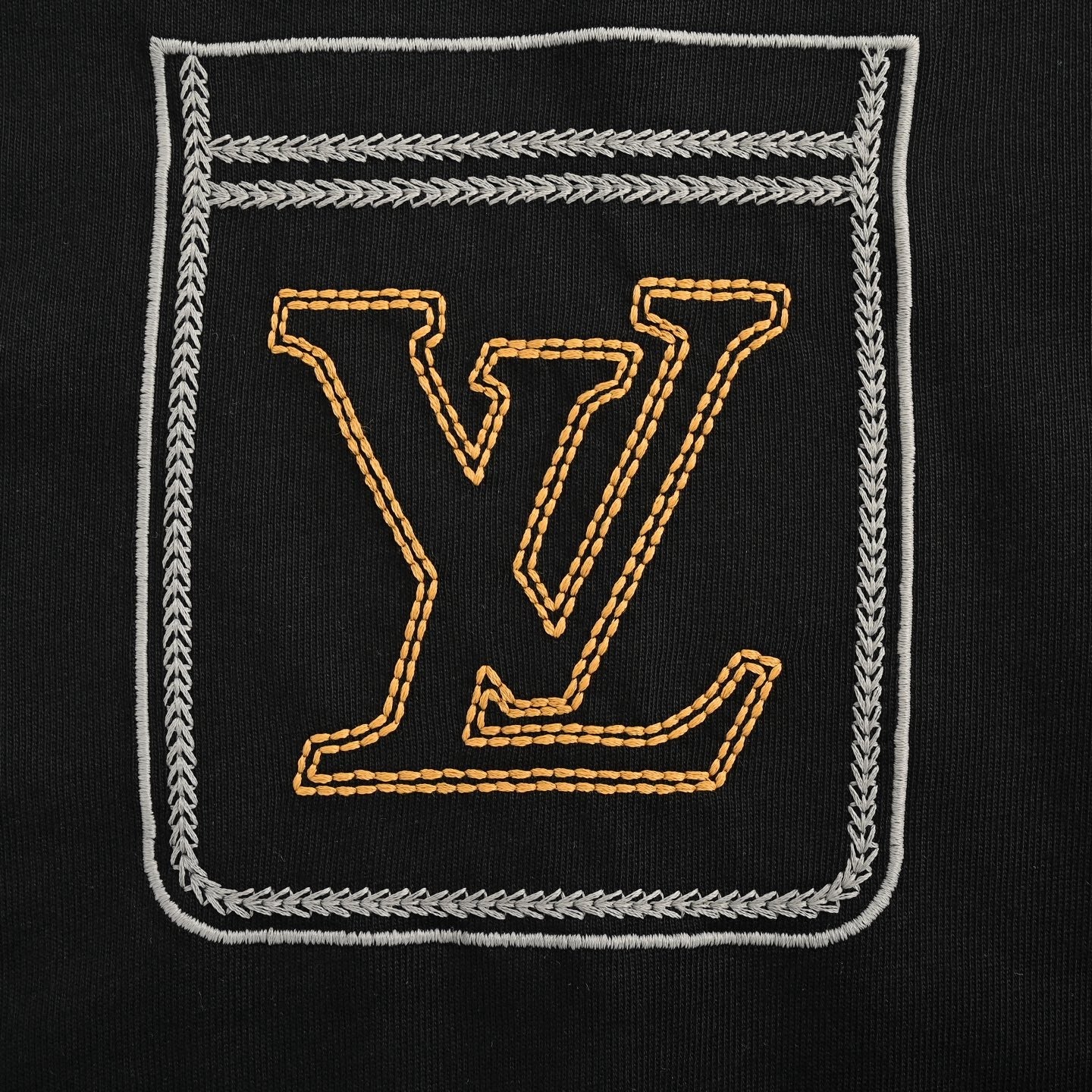 25ss Line fake pocket embroidered short sleeved shirt