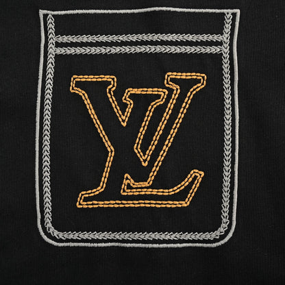 25ss Line fake pocket embroidered short sleeved shirt