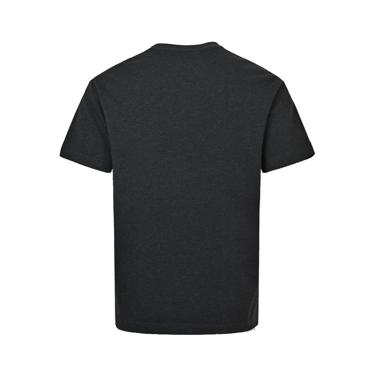 25ss Embroidered letters in dark gray short sleeves