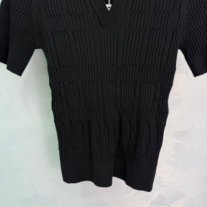25ss Lapel Knit Lapel Short Sleeve