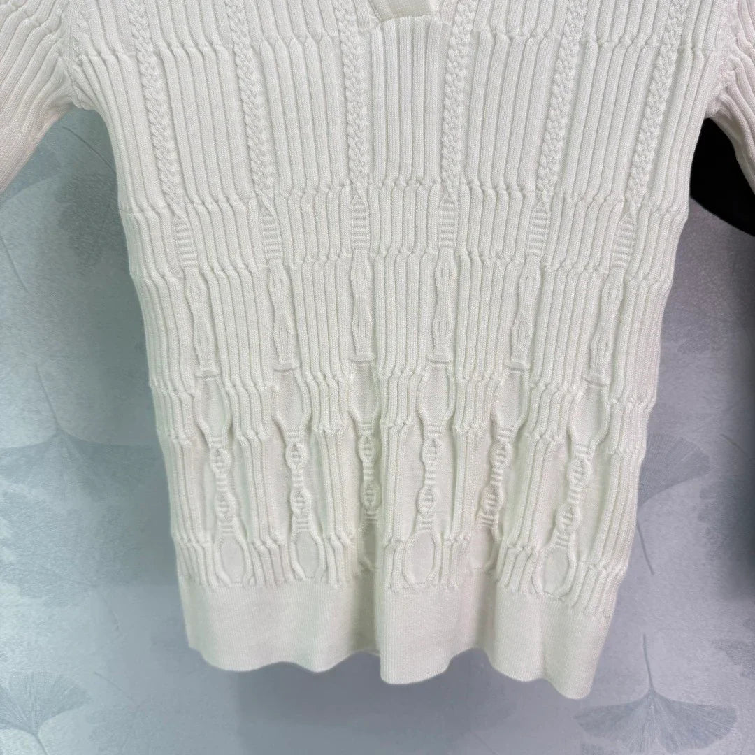25ss Lapel Knit Lapel Short Sleeve