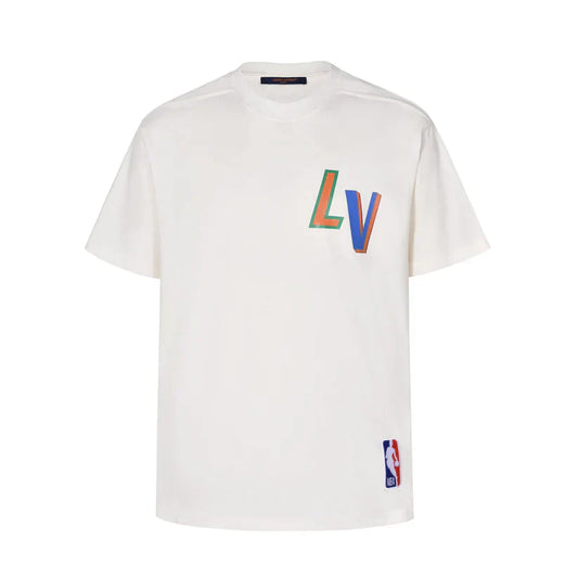 25ss Classic co-branded nba colorful pattern letters half-sleeved t-shirt short sleeves
