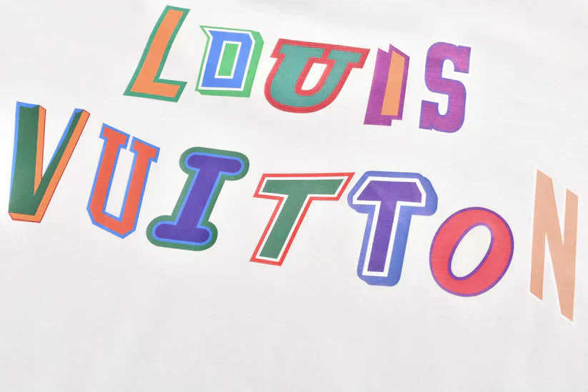 25ss Classic co-branded nba colorful pattern letters half-sleeved t-shirt short sleeves